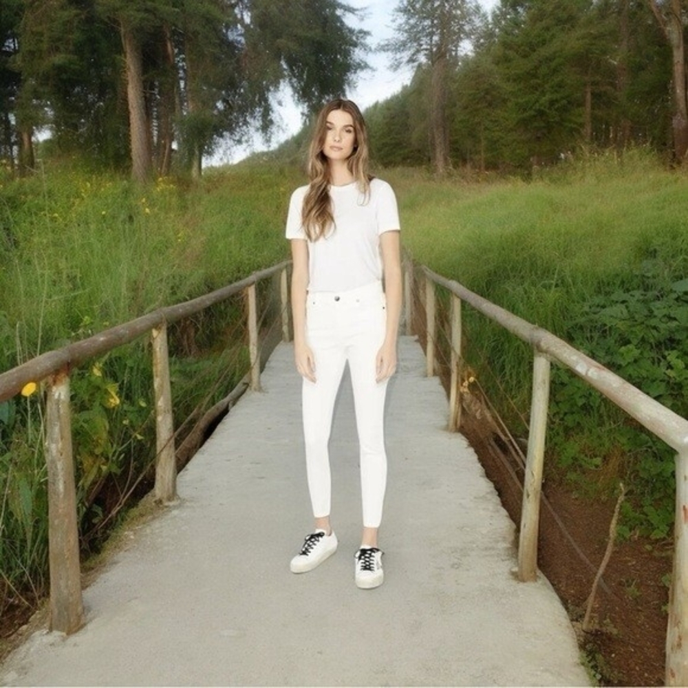 Buffalo David Bitton Women's White Denim Skinny Jeans 8/29 Ankle 26" Inseam EXC